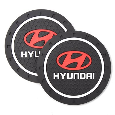 Коврики в подстаканник антискользящие Hyundai 7см 2шт "Автотовары" 52021228 фото
