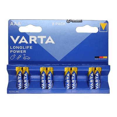 Батарейка АА/LR6 "VARTA Long Life POWER" блист 6+2шт "Автотовары" 65110370 фото