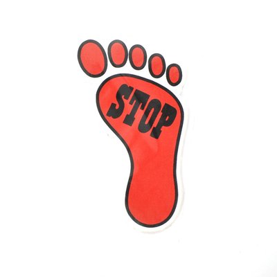 Наклейка "Нога-Stop" 9х5.5см (10шт/уп) "Автотовары" 69986106 фото
