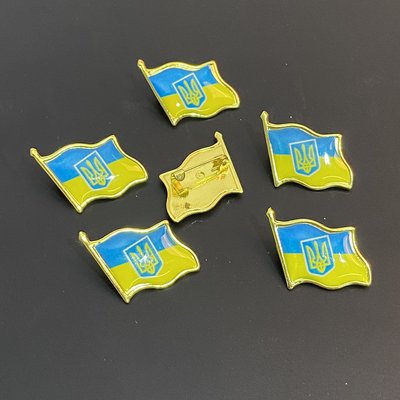 Значки Флаг Украины металл,силиконовый L=2см "Автотовары" 42658035 фото