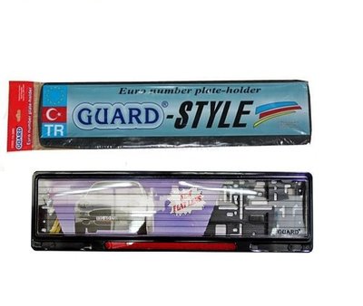 Рамка номера со стеклом (красный катафот) GUARD-Style SAK 45 (Турция) "Автотовары" 31738103 фото