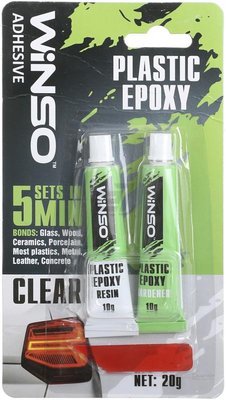 Клей эпоксидный 20g Прозрачный 5 Min Plastic Epoxy 300400 "Winso" (12шт/ящ) "Автотовары" 62986822 фото