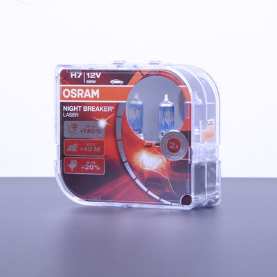 Лампа 12V H7 55W +130% Night Breaker "Osram" (Box-2шт) (64210NBL-НСВ) Акция (красная уп) "Автотовары" 41627239 фото