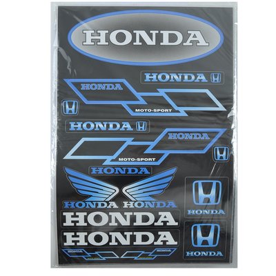 Наклейка МОТО "Honda" (31x21) синяя Автотовары 541294 фото
