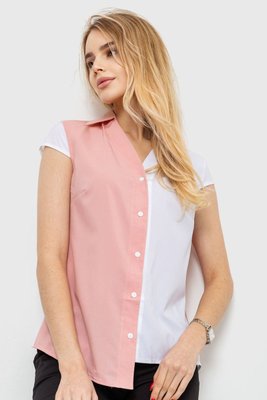 Блуза двухцветная, колір пудровий, 230R99 230R99 фото
