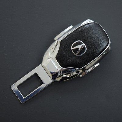 Заглушка ремня безопасности металл "Acura" (1шт) цинк.сплав + кожа "FLY" (тип №3) "Автотовары" 72070859 фото