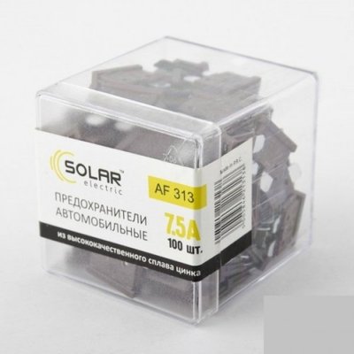 Предохранители стандарт 7.5A "Solar" AF-313 цинковый сплав (100шт) "Автотовары" 67046844 фото