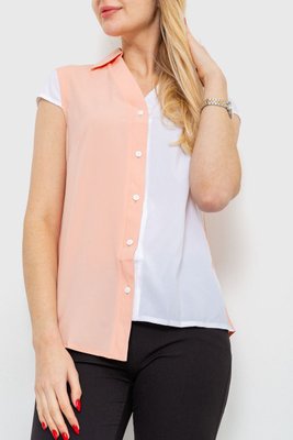 Блуза двухцветная, колір персиковий, 230R99 230R99 фото