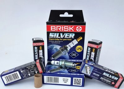 Свечи - "Brisk" - DR17YS.4K SILVER Зазор-0.7мм, ключ-16 (Lacetti, Nubira16-ти клап.) под газ обладн 62144165 фото