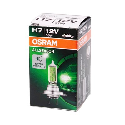 Лампа 12V H7 55W AllSeason Super "Osram" (1шт) (64210ALS) (зеленая уп) "Автотовары" 31331721 фото