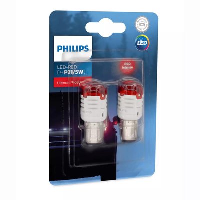 Светодиод 12V (цок.BAY15s) P21/5 LED "Philips" (11499U30RB2) Red Ultiton Pro3000 (2шт.блист.) "Автотовары" 37474741 фото