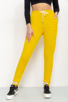 Спорт штани жіночі демісезонні, колір жовтий, 226R025 226R025 фото
