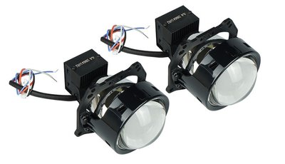 Линза би-LED 3"'(D75 мм) A4 H4/H7 (Ближний/Дальний) Универсальная под гайку (2 шт к-т) Автотовары 512447 фото