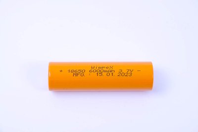 Батарея аккумуляторная 18650 Li-Ion Wimpex (6000mAh) 3,7V (желтый) 1600 Автотовары 497273 фото