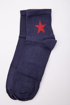 Чоловічі шкарпетки середньої довжини, темно-синього кольору, 167R412 167R412 фото