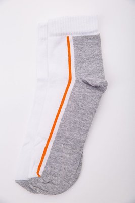 Чоловічі шкарпетки середньої довжини, сіро-білого кольору, 167R314 167R314 фото