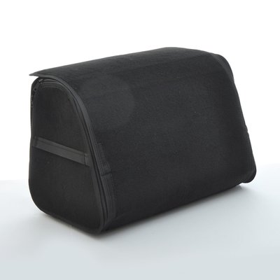 Саквояж-органайзер в багажник 400х300х280мм черная Текстиль "Gran"(основа гранулы) пласт.ручки/липучки 60490664 фото