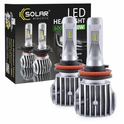 Лампа LED H1 радиатор 50W/6000Lm/6500 K8601/CREE IP65/9-32v( 2шт) "Solar" CHIP/CANBUS 12 месяцев г 68199952 фото