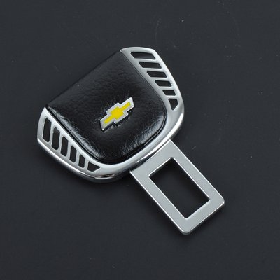 Заглушка ремня безопасности металл "Chevrolet" (1шт) цинк.сплав + кожа "FLY" (тип №1) "Автотовары" 77578857 фото