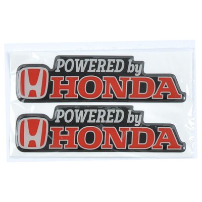 Наклейка силиконовая "Powered by Honda" 3,5х13см (2шт) "Автотовары" 45792022 фото