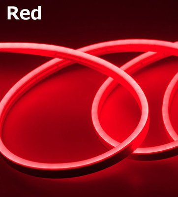 Лента - Силикон LED Neon - 24v 25см красная гибкая (боковое свечение/шир.12мм/вис. 6мм) "Автотовары" 55447506 фото