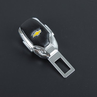 Заглушка ремня безопасности металл "Chevrolet" (1шт) цинк.сплав + кожа + вход под ремень "FLY" (№3) 55468390 фото