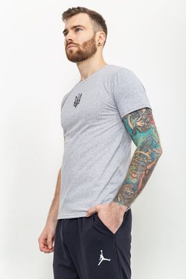 Чоловіча футболка з тризубом, колір світло-сірий, 226R022 226R022 фото