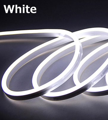 Лента - Силикон LED Neon - 12v 25см белая гибкая (боковое свечение/шир.12мм/выс. 6мм) "Автотовары" 73218296 фото