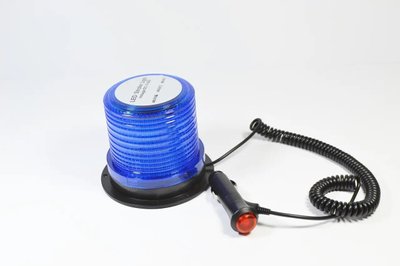 Маячок проблесковый Мигалка 12-24V синяя EL101502 (30 LED 2835 SMD) (прикуривание/магнит/выкл,) "Автотовары" 75281056 фото