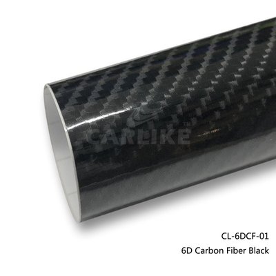 Пленка виниловая ПВХ под карбон 6D Черный (отрезная 1.52*1м) 180микрон CL-6DCF-01 "Автотовары" 76432613 фото