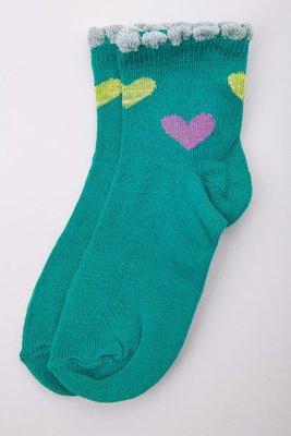 Бавовняні дитячі шкарпетки, зеленого кольору, 167R601-1 167R601-1 фото