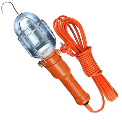 Переноска инспекционная 220в кабель 10м с выкл. оранжевая Elegant 101 535 (25шт/ящ) "Автотовары" 38409747 фото