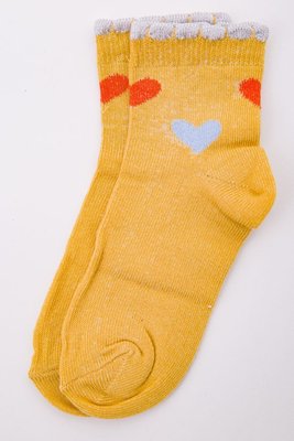 Бавовняні дитячі шкарпетки, гірчичного кольору, 167R601-1 167R601-1 фото