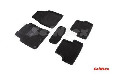 Коврики текстиль Nissan Qashqai 2007-14 черные "Seintex" (3D ворс/3-х слойный материал) (5шт) "Автотовары" 42994791 фото