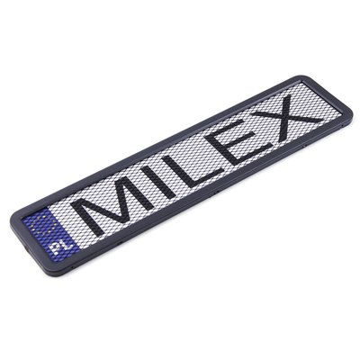 Рамка номера+сетка (1шт) нержавеющая сталь черная матовая "Milex" RT-25352 (30шт/ящ) "Автотовары" 71434056 фото