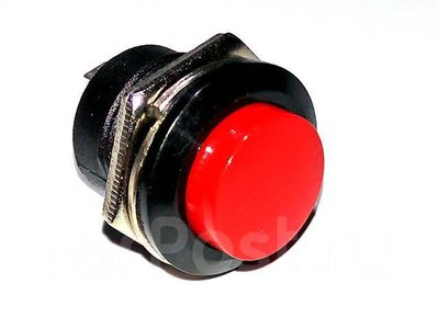 Выключатель кнопочный (пускатель красный) винт латунный RH-020 "Автотовары" 71079713 фото