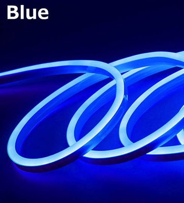 Лента - Силикон LED Neon - 24v 15см синяя гибкая (боковое свечение/шир.12мм/вис. 6мм) "Автотовары" 60770592 фото