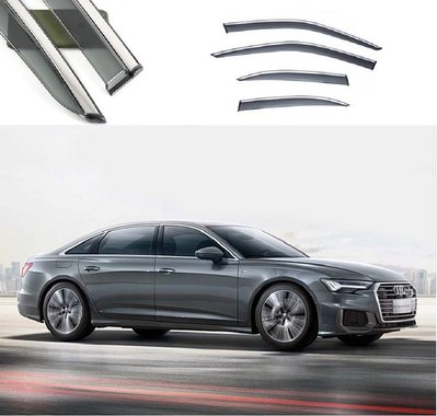 Дефлекторы окон Audi A6L (C6) 2012-2018 скотч "FLY""молдинг из нерж.стали 3D" BAD6L1523-W/S(85) "Автотовары" 62555182 фото